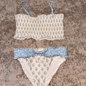 Floral Smocked Bikini Set